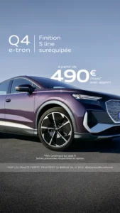 Offre de financement Audi Q4 e-tron 45 à 490 euros par mois sous conditions