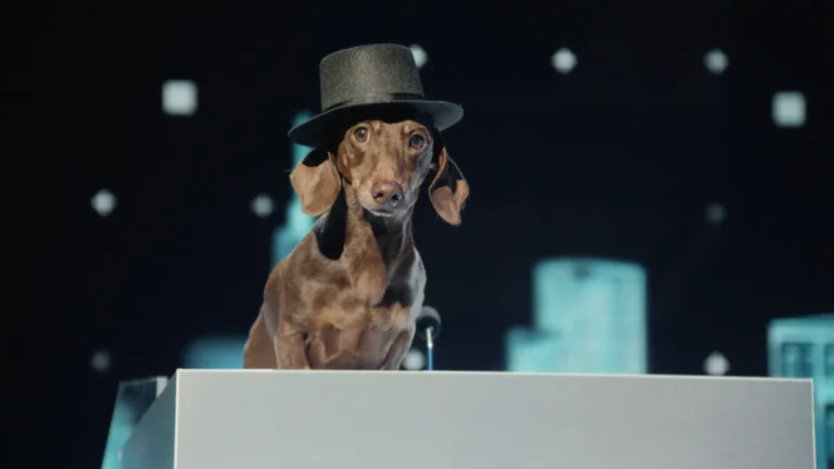 Teckel Mr Doodlesworth campagne publicitaire Citroën 2034 Election