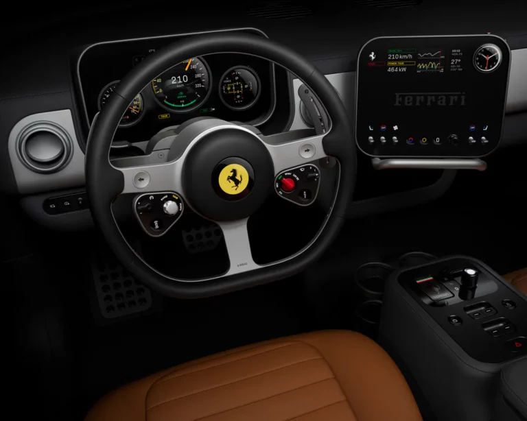 Habitacle minimaliste de la Ferrari Luce conçu par LoveFrom
