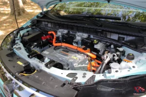 Vue du moteur avant de la nouvelle Nissan Leaf 75kWh